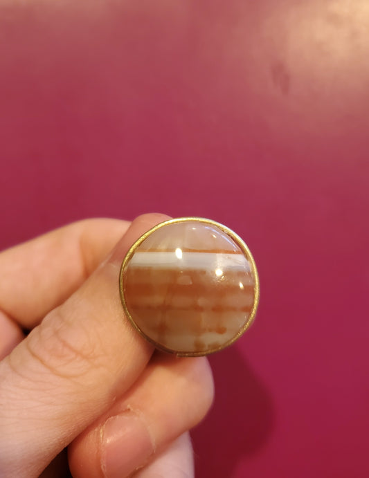 Carnelian Waterline Agate Bolo Tie Clip