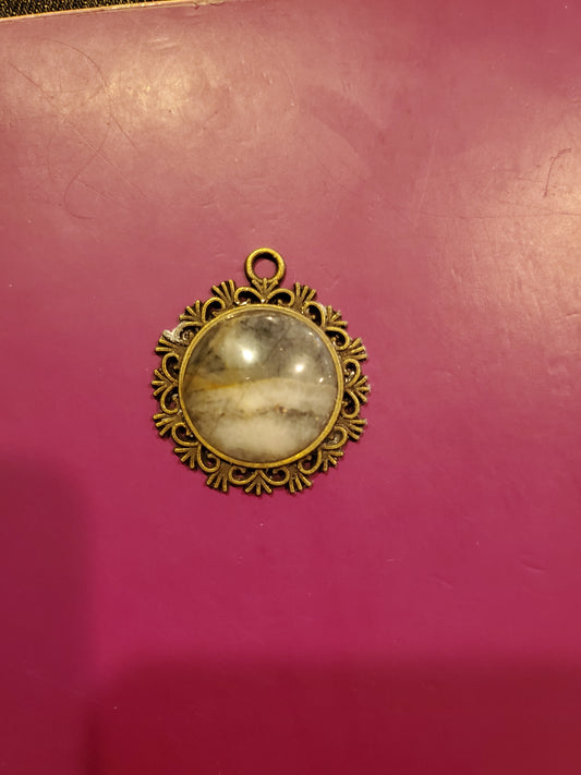 Jasper Necklace Pendant - 20mm Round Cab