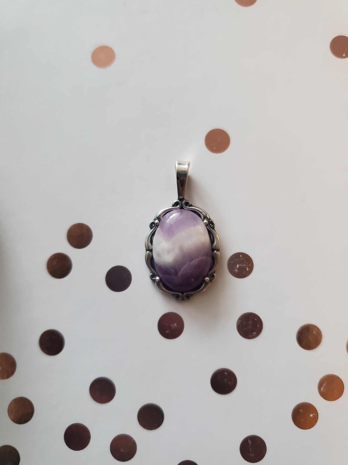 Amethyst Pendant - Silver Setting, 18x13mm Oval Cab
