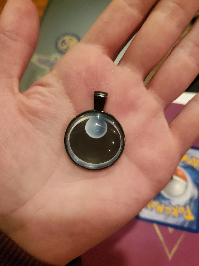Dark Energy Pendant or Keychain - 25mm Round Video Game Jewelry Accessory