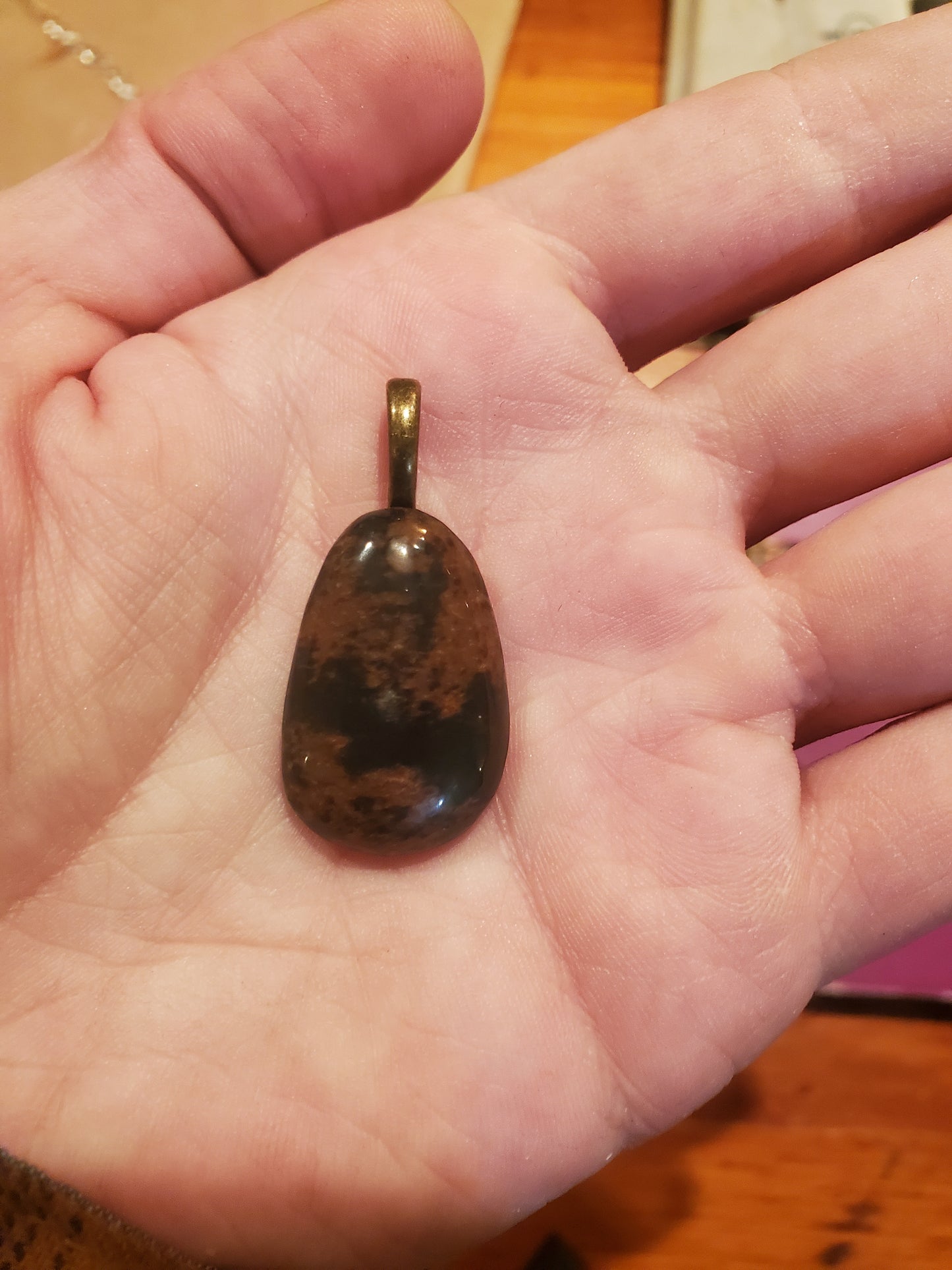 Mahogany Obsidian Pendant Variant 2