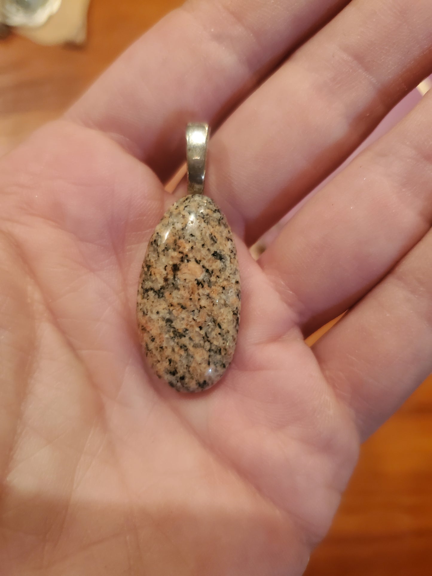 Outer Banks Feldspar and Hematite Pendant