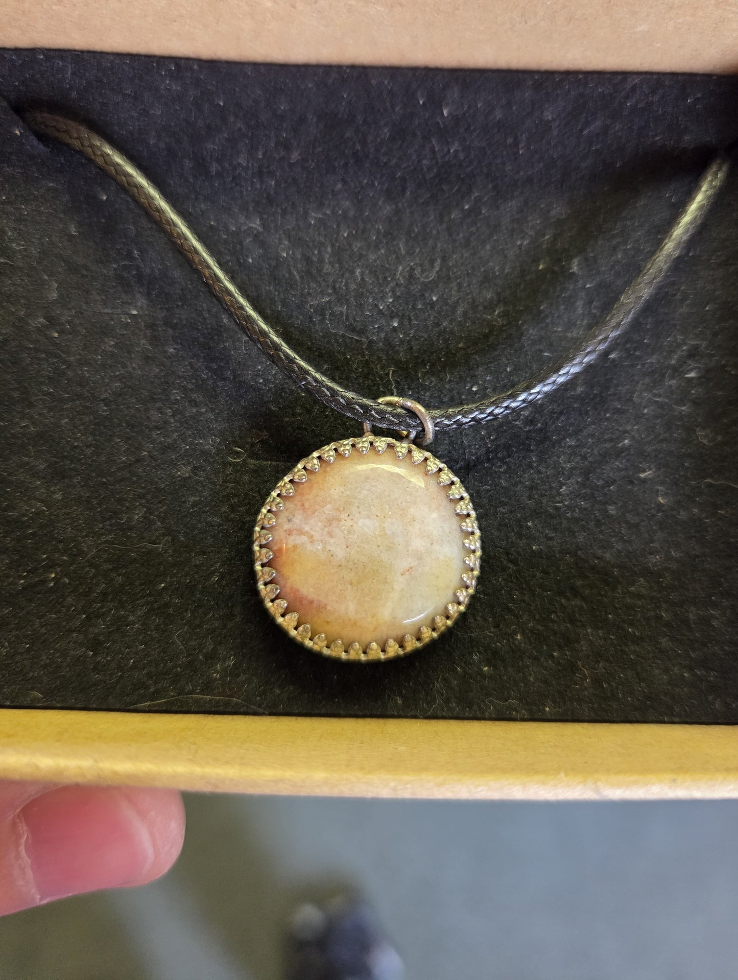 Double Sided Quartzite Necklace Pendant - Sterling Silver