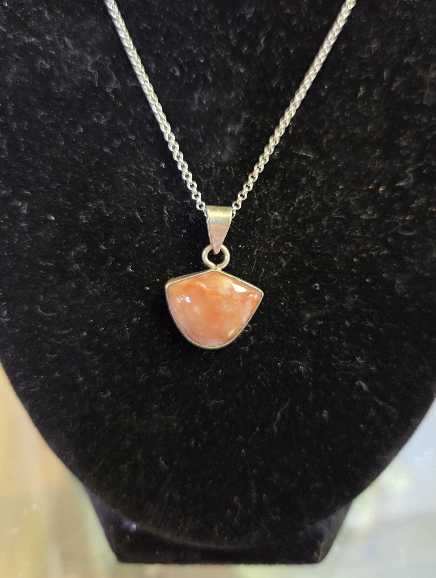 Red Jasper Necklace Pendant - Sterling Silver