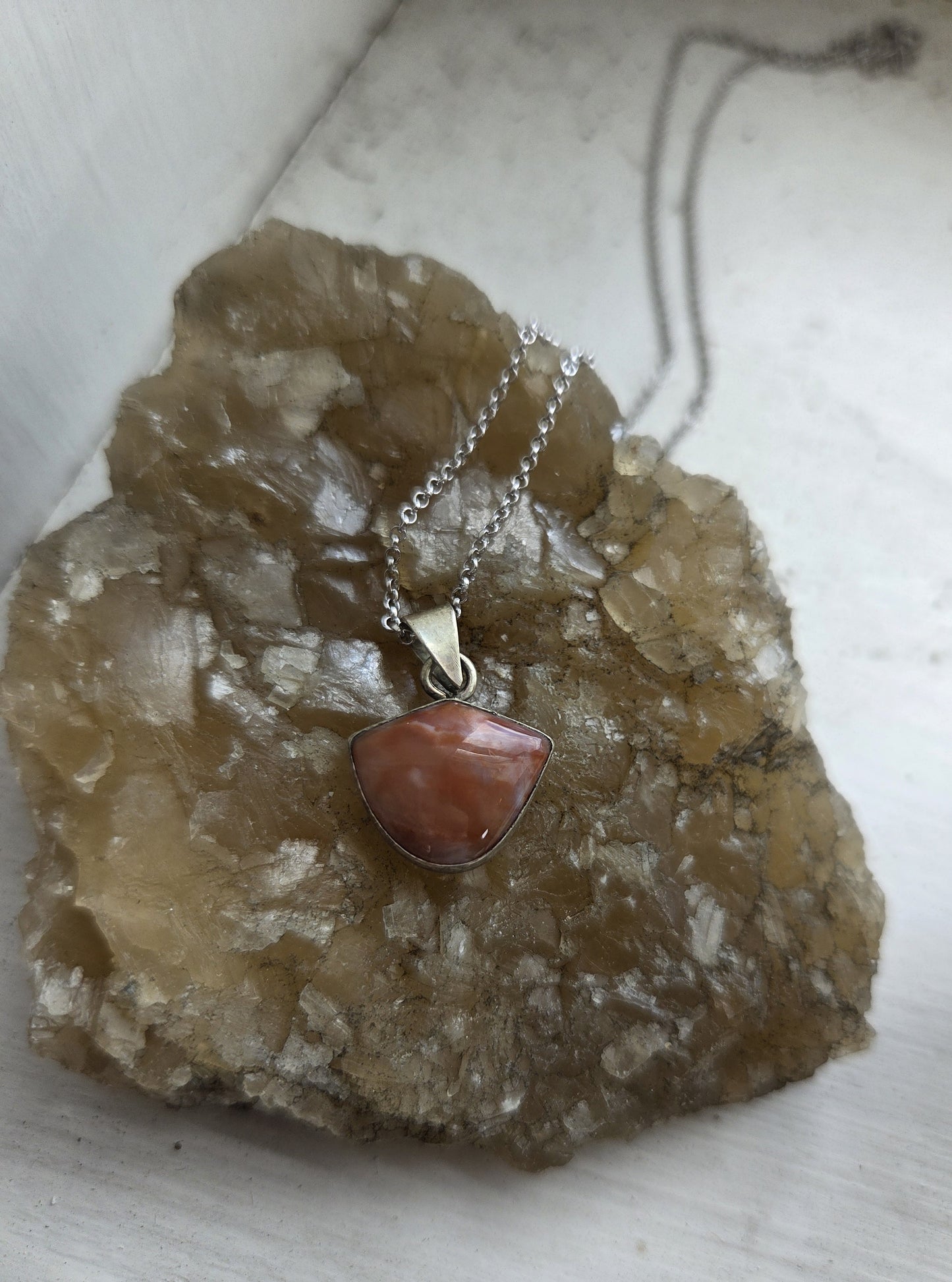 Red Jasper Necklace Pendant - Sterling Silver