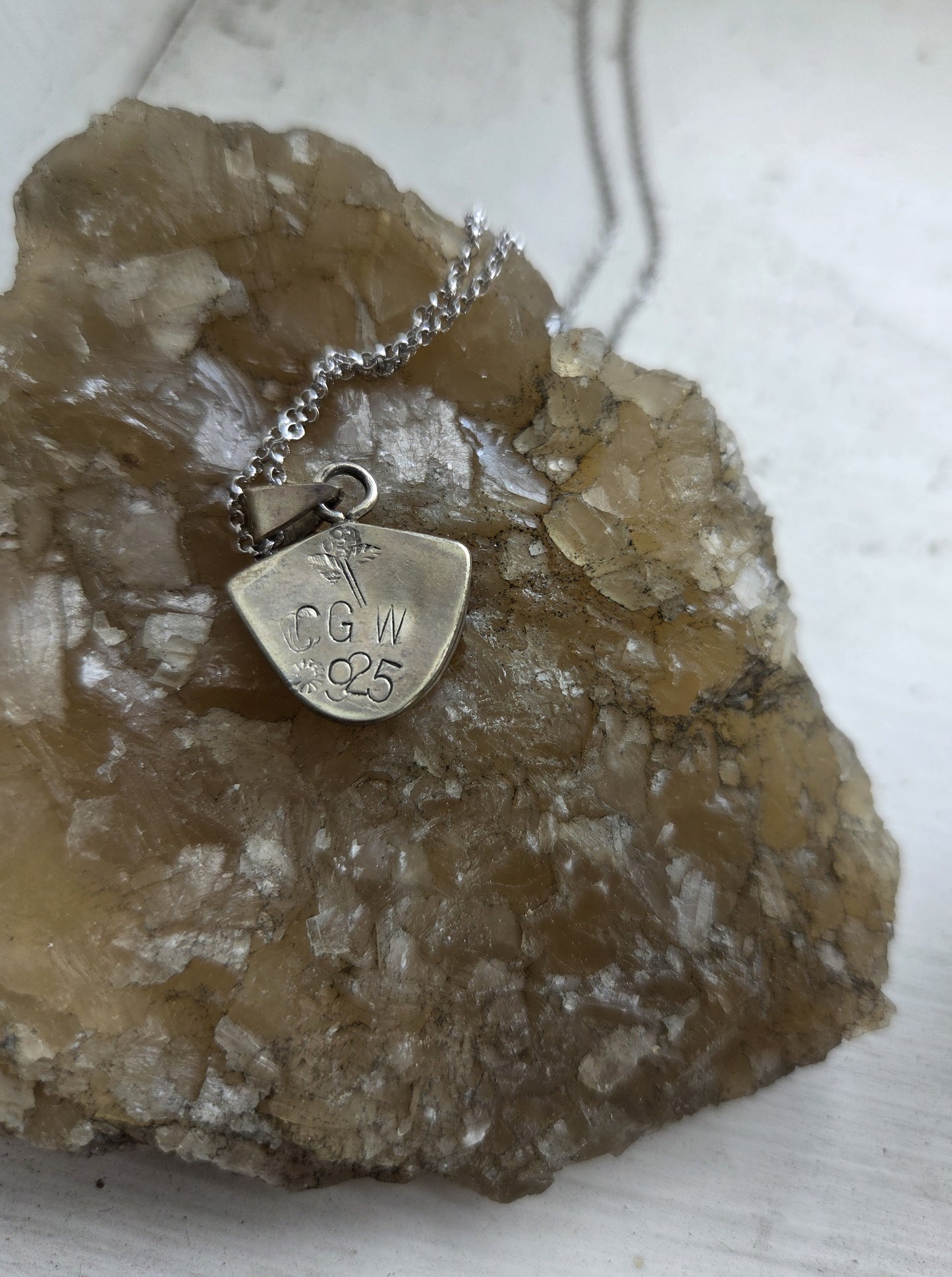 Red Jasper Necklace Pendant - Sterling Silver