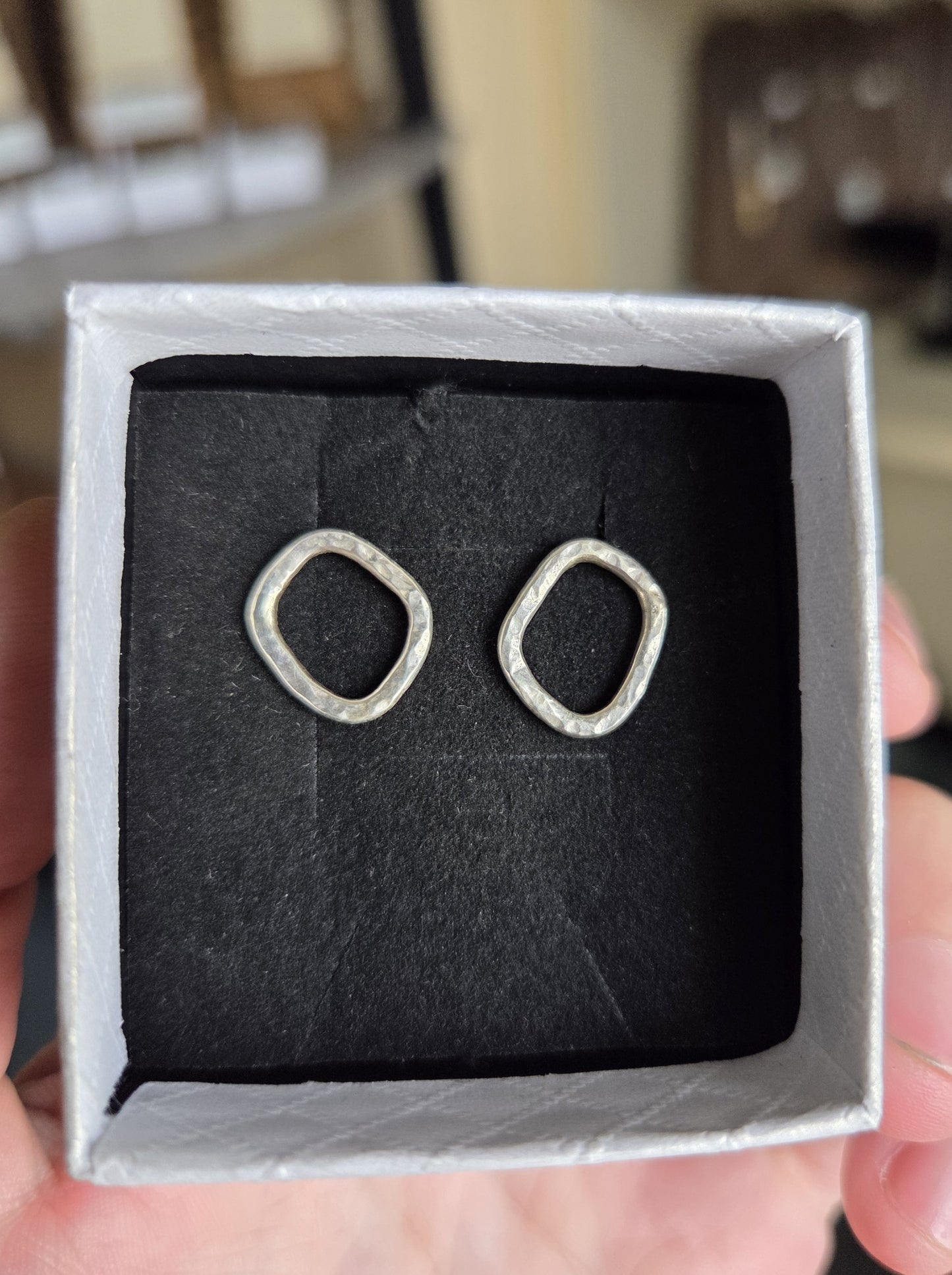 Textured Sterling Silver Earrings