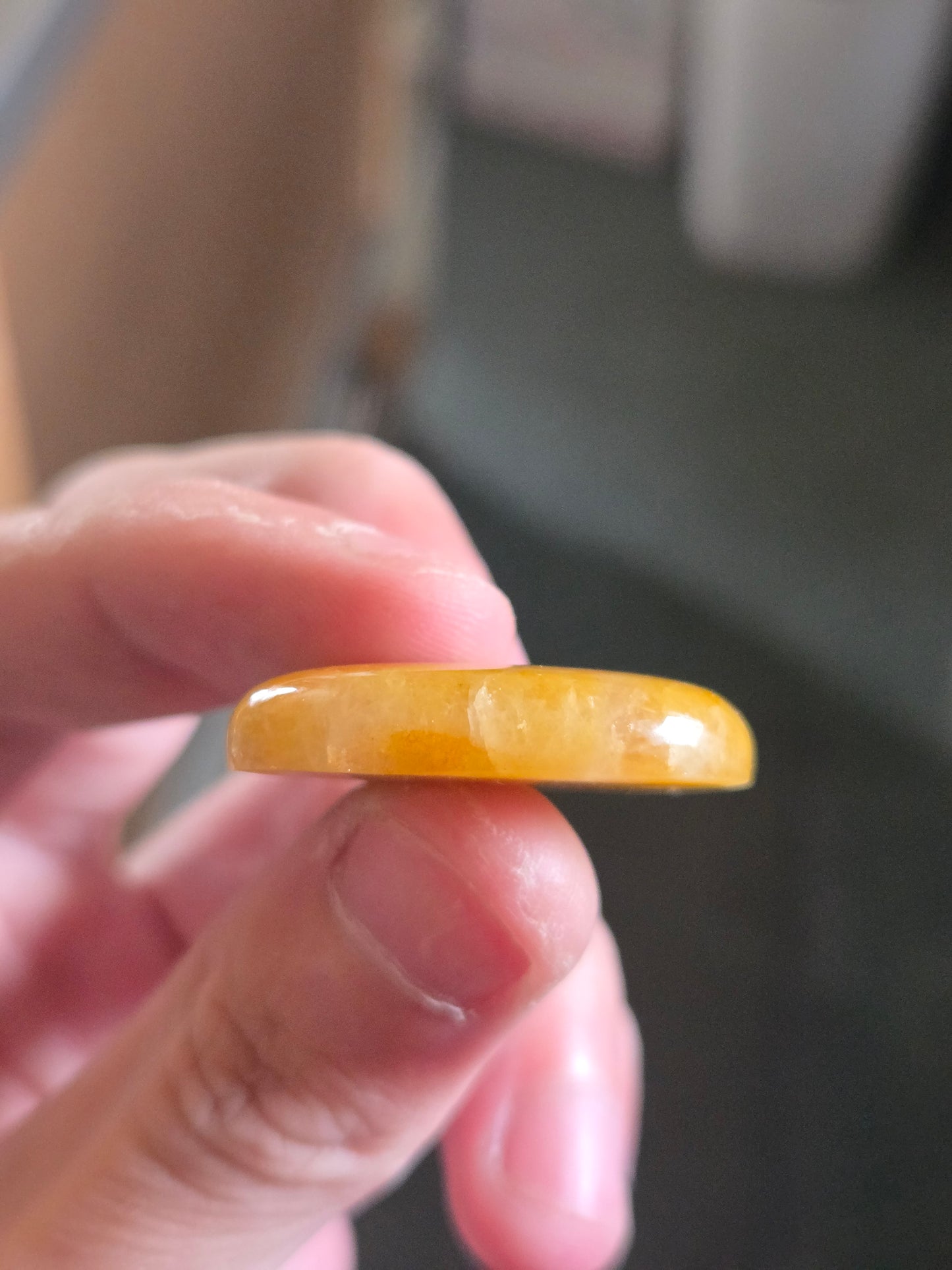 Quartz with Calcite and Feldspar Jewelry Ready Cabochon - 31 mm x 24 mm