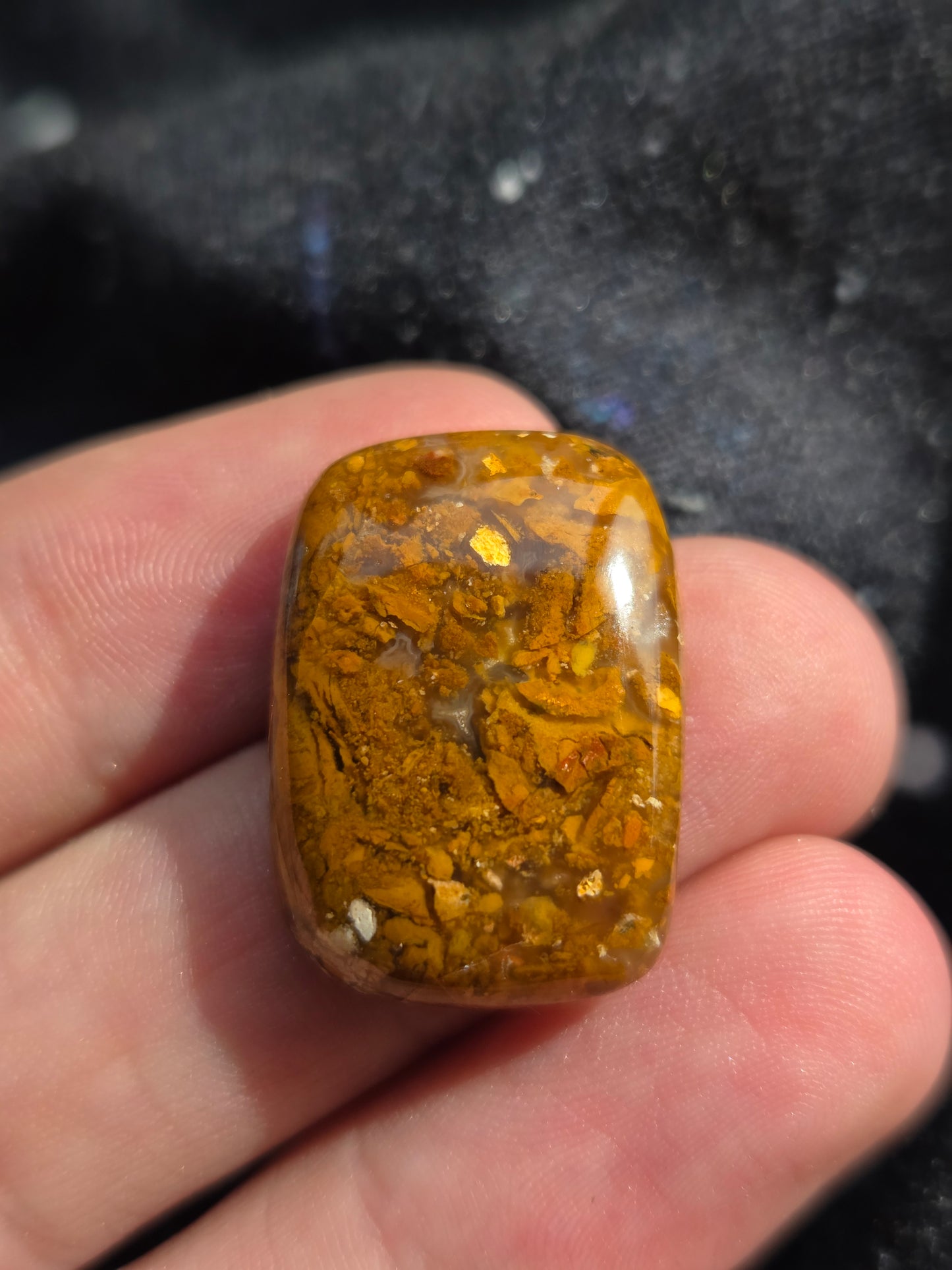 Bogwood Agate Jewelry Ready Cabochon - 31 mm x 24 mm