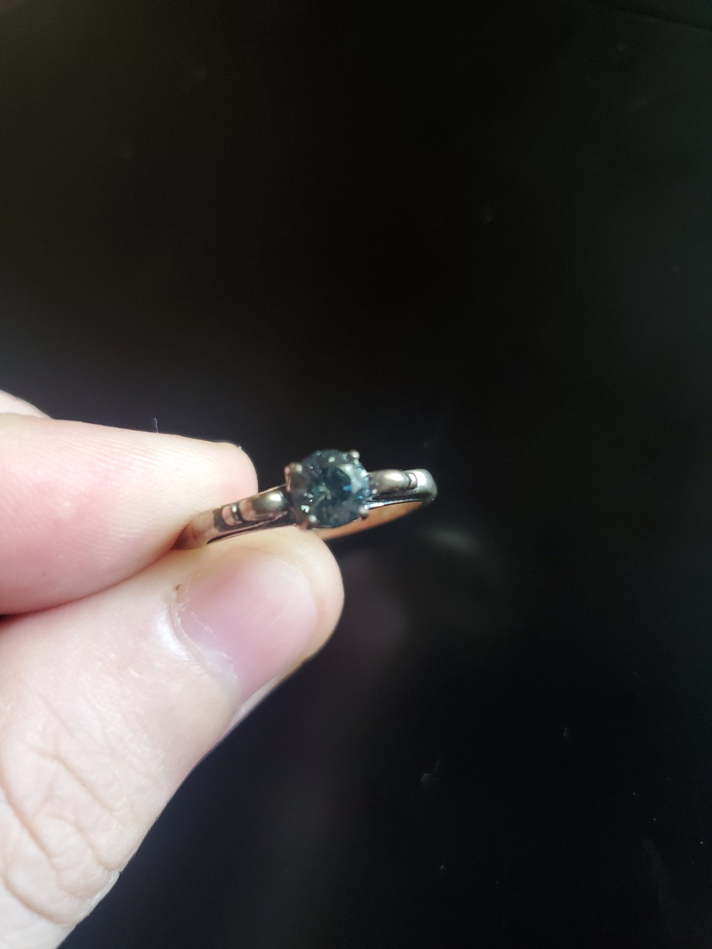 Pristine Blue Sapphire Ring, Size 8, .8 ct. - Sterling Silver